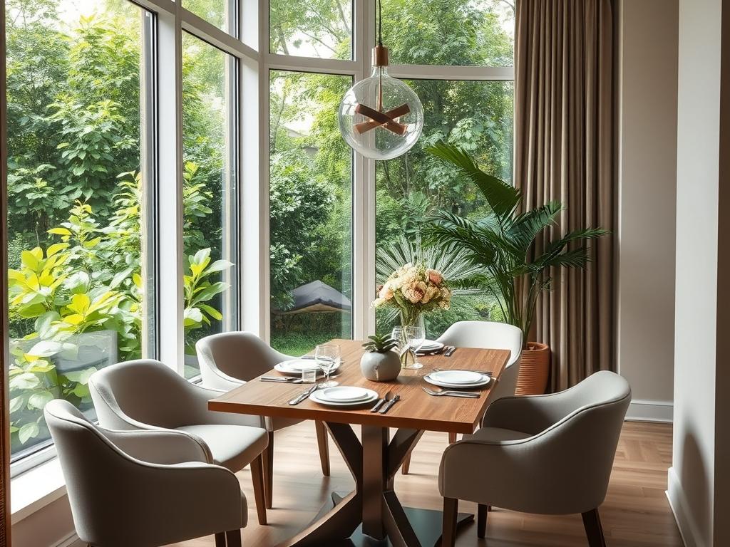 Jadalnia przy oknie w salonie – jak połączyć komfort, światło i funkcjonalność w jednej przestrzeni
