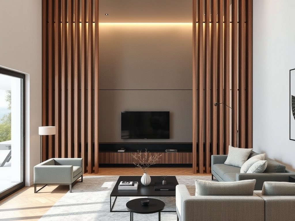 Lamele jako lekki i stylowy sposób na podział stref w salonie – praktyczne porady i inspiracje