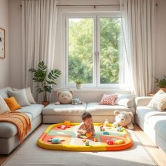 Jak funkcjonalnie i bezpiecznie wydzielić strefę zabaw dla dziecka w salonie, by zachować porządek i komfort rodziny