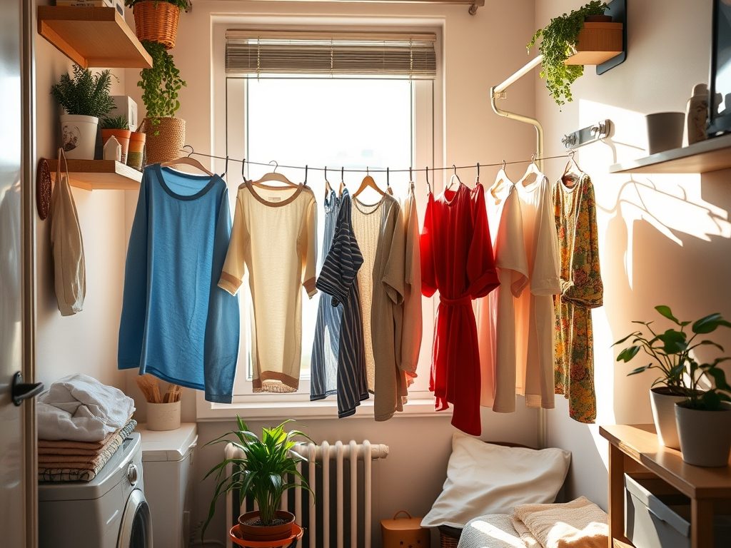 Gdzie suszyć pranie w małym mieszkaniu: praktyczne sposoby na ograniczoną przestrzeń i wilgoć