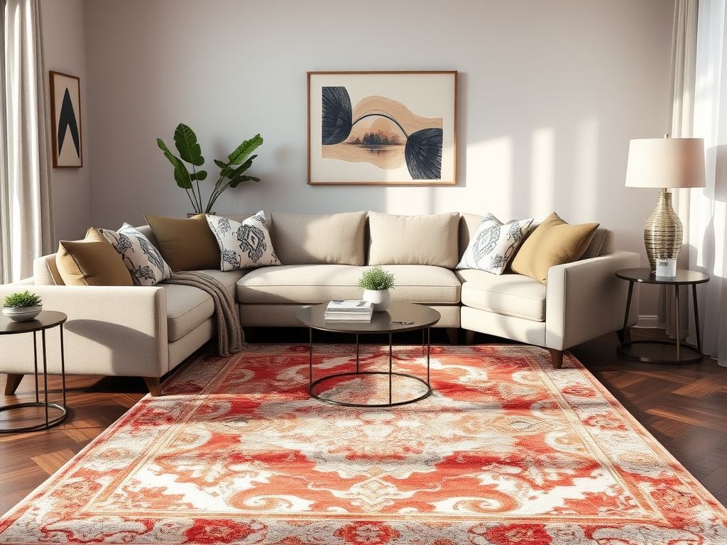 Jak wybrać dywan do salonu z kanapą narożną, by stworzyć spójną i funkcjonalną aranżację