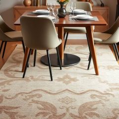 Dywan do jadalni: jak wybrać rozmiar, kształt i materiał dla wygody i stylu